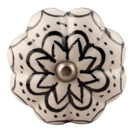Black Flower Ceramic Wine Stopper